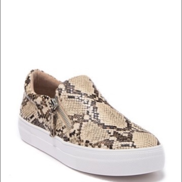 snakeskin steve madden slip on